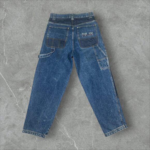 Vintage Boxx USA NY Jeans Baggy Carpenter Double Knee Rough Wear 34x32 Y2K - Picture 1 of 9